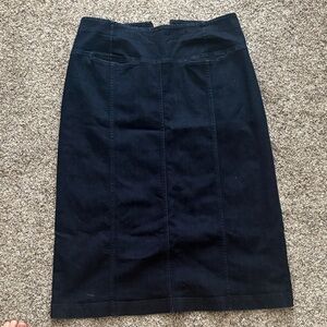 Tailored denim aline Skirt modest